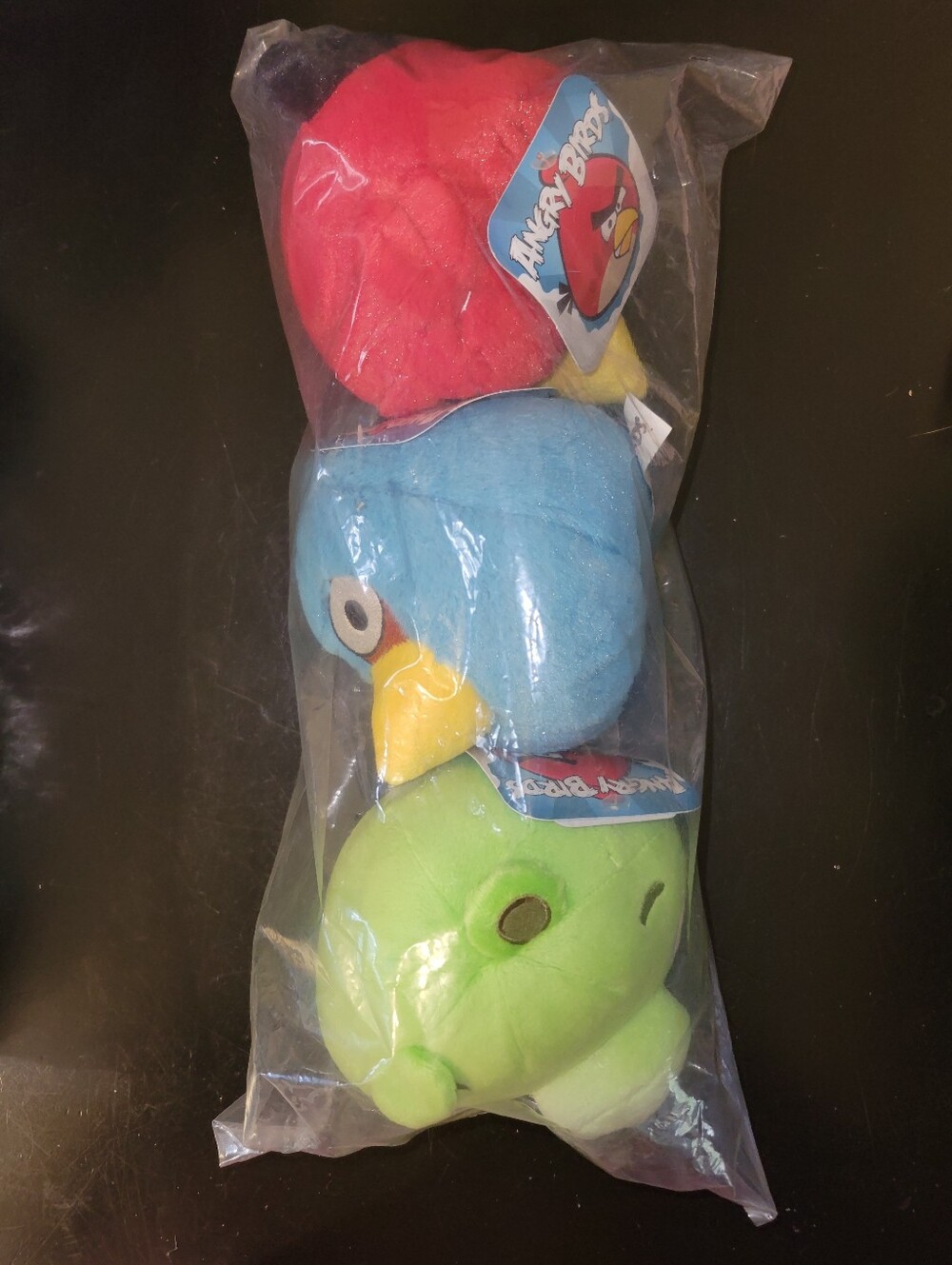 Plush Angry Bird Toy Set - Red, Blue, & Green